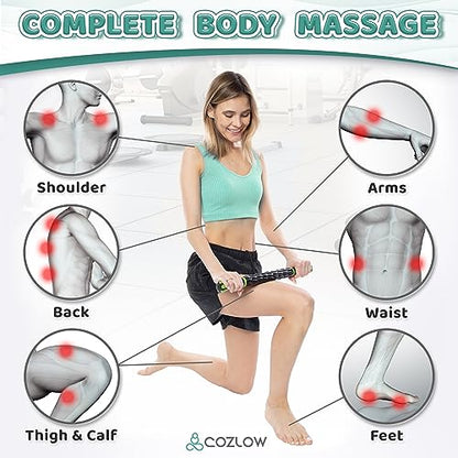 Massage Tools 2-Piece Set (Ball Roller, Roller Stick)