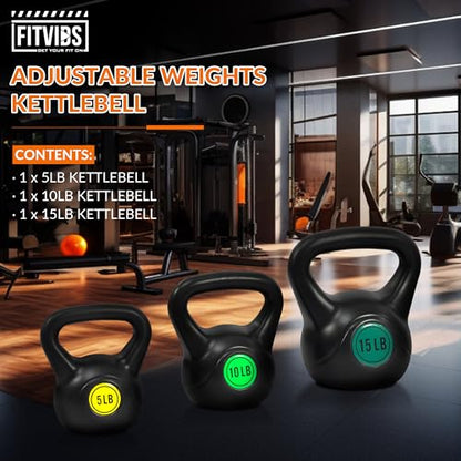 Fitvids Kettlebell Sets Piece Strength Training KettleBells Weight Set