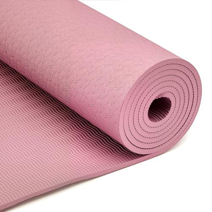 Amazon Basics 1/4 Inch Thick TPE Exercise Yoga Mat with Carrying Strap