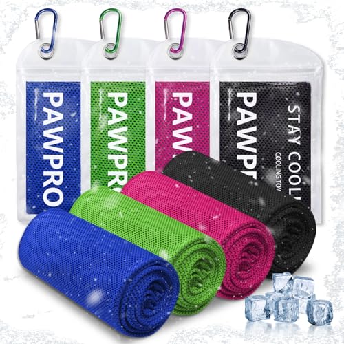 4 Packs Cooling Towels for Neck and Face, Soft Breathable Gym Towels with Waterproof Bag & Carabiner, Multi-Colored Sweat Towels for Gym, Running, Yoga (Royal Blue/Green/Pink/Black) - color: Royal Blue/Green/Pink/Black