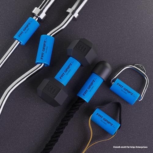 Fat Gripz - Thick Grips - Increased Muscle Fiber Activation - Bigger Arms (4x Men's Health Award Winner)