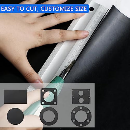 WochiTV Solid Rubber Strips Rolls, 1" Wide x 1/8" Thick x 120" Long Neoprene Rubber Sheets Perfect for DIY Gasket Material, Sealing, Liner, Shield, Padding, Mat - size: 1" W x 120" L, style: 1/8(.125") Thick