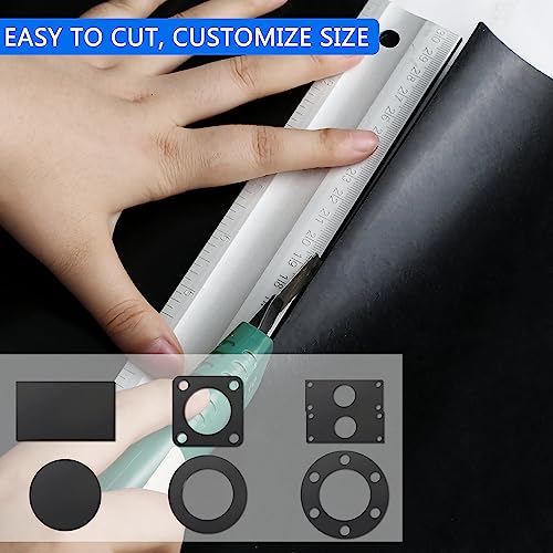 WochiTV Solid Rubber Strips Rolls, 2" Wide x 1/16" Thick x 120" Long Neoprene Rubber Sheets Perfect for DIY Gasket Material, Sealing, Liner, Shield, Padding, Mat - size: 2" W x 120" L, style: 1/16(.062") Thick
