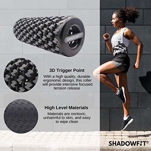 Shadowfit Foam Roller - Muscle Roller & Massage Roller for Trigger Point, Stretching Equipment for Legs, Hamstrings, Upper & Lower Back Pain - color: Yellow