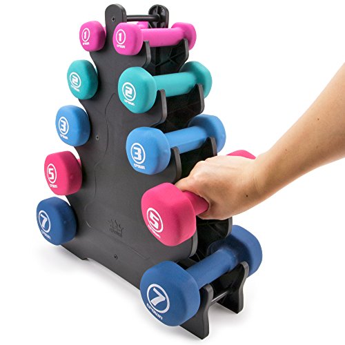 Dumbbell Rack for Small Weights - Weight rack for dumbbell Hand Weights for Gym, Home Workout and Strengh Training - Holds 7 Pounds or Less, 5 Tier