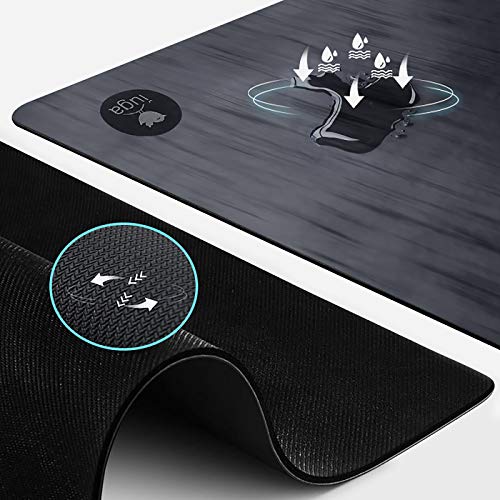 IUGA Pro Yoga Mat Non Slip Pilates Mat Anti-tear Eco Friendly Hot Yoga Mat with SGS Certified Material Free Carrying Strap Included - color: Gray