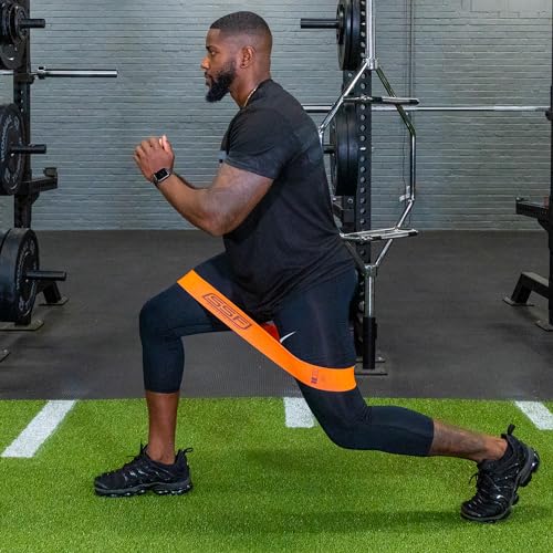 Serious Steel Fitness Fabric Mini Loop Non-Slip Resistance Band Set | Warm-Up, Physical Therapy, Glute Training, Speed and Agility Exercise Bands - color: Level 2 - Light (Orange)
