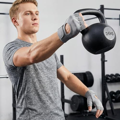 CAMBIVO Workout Gloves for Men & Women, Weight Lifting Gloves with Wrist Support, Non Slip Grip, Breathable Gym Gloves for Training, Crossfit, Pull Ups, Cycling, Fitness, Home
