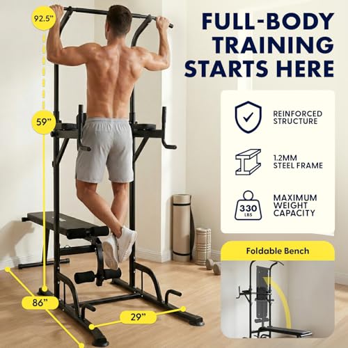Fitness Board and Pull-Up Dip Station