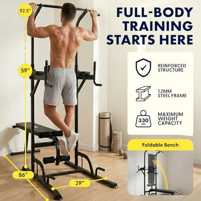 Fitness Board and Pull-Up Dip Station