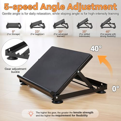 Slant Board for Calf Stretching, Adjustable Incline Balance Board, Calf Stretcher for Squat, Relieving Plantar Fasciitis, Achilles Tendonitis and Muscle Injuries, 600lbs Weight Capacity