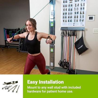 Web Slide Single Rail, Stainless Steel - Perfect for Dynamic Warm-ups, CrossFit, Stretching, and Strength Building - Physical Rehab Equipment for Clinic, Home, or Gym