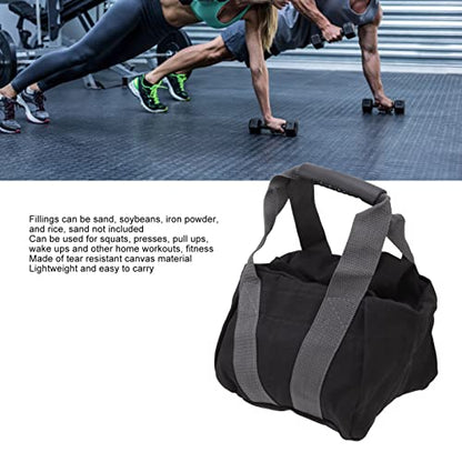 Workout Sandbag with Ergonomic Handle, Tear Canvas Training Sandbag, Adjustable Weight 0-25lbs for Fitness Exercise, Ideal for Squats Presses Pull Ups Home Workouts