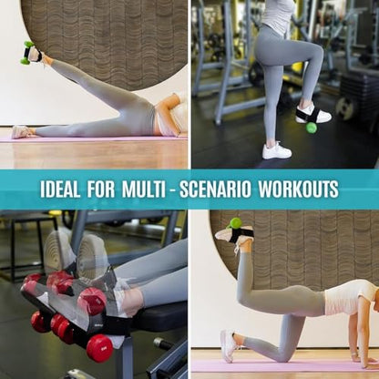 Dumbbell Foot Attachment for Leg Workout, Dumbbell Attachment Straps, Tibialis Trainer, Ankle Straps for Dumbbells, Dumbbell Foot Strap for Weight Lifting,Shin Splint,Hamstring Curls,Leg extensions - style: Style A