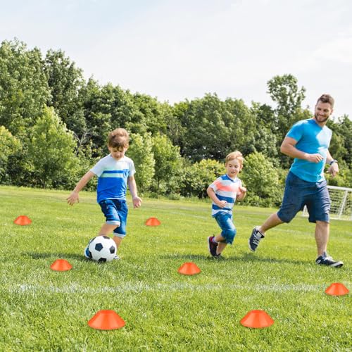 30 Pack Mini Soccer Cones–Mini Disc Cones for Agility Training,Soccer,Football,Sports Drills,Field Markers,Cones Sports Equipment,Portable Stackable Mini Cones with Carry Bag