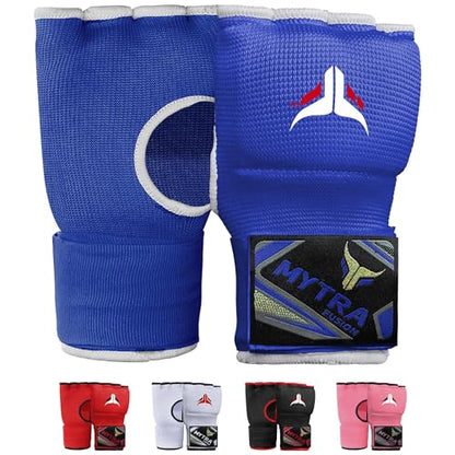 Mytra Fusion Gel Padded Inner Gloves Boxing Hand Wraps for Kids, Boxing Wraps with 80 cm Long Wrist Strap for MMA, Kickboxing, Punching, Martial Arts & Muay Thai Hand Wraps - color: Blue