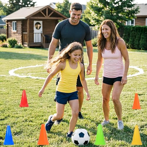 Soccer Cones 7 Inch 25 Pack - color: 5 Colors