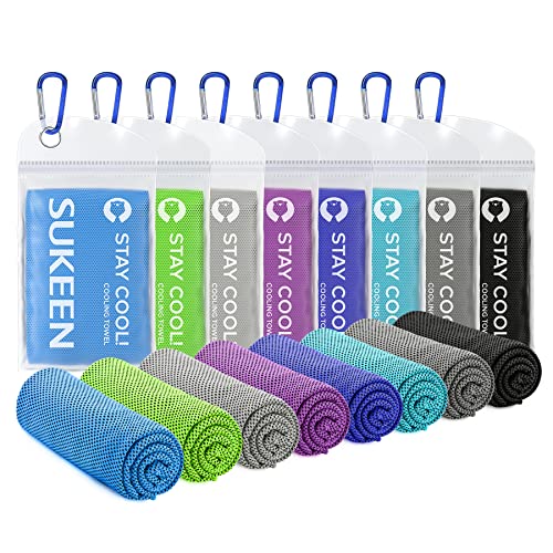 Sukeen Cooling Towel (40"x12") Bulk Ice Towel,Soft Breathable Chilly Towel,Microfiber Towel for Yoga,Sport,Running,Gym,Workout,Camping,Fitness,Workout & More Activities - color: Blue/Green/Grey/Purple/Lake Blue/Dark Blue/Dark Grey/Black