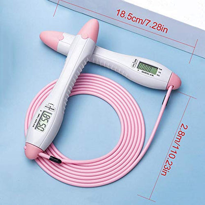 Jump Rope Digital Counter for Indoor,Outdoor Fitness Training Boxing Adjustable Calorie Skipping Rope Workout for Women,Men