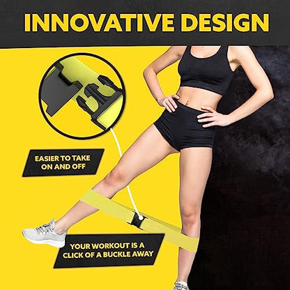Tribe Lifting Fabric Resistance Bands for Working Out - 5 Exercise Bands Set for Legs and Glutes - Booty Bands for Women and Men - Thick Cloth Workout Bands for Physical Therapy, Hip Training