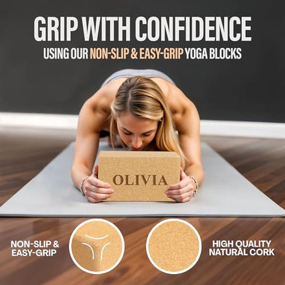 Personalized Yoga Blocks Yoga Gift 2 Pack with Custom Design or Logo, Exercise blocks Yoga Blocks Soft Non-Slip for Pilates, Meditation, Custom Yoga Accessories for Men & Women