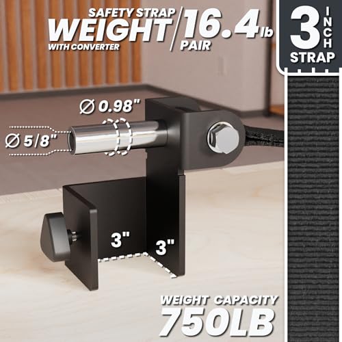 Synergee Safety Straps – Fits 2x2 2x3 3x3 Racks 750 lb - color: f) 3x3 x 29"
