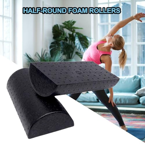 Half Round Foam Roller – 30x15x7.5cm, Muscle Restoration Support, Balance Alignment Training | for Lower Body Stretching, Upper Limb Conditioning, Core Stability Exercises,