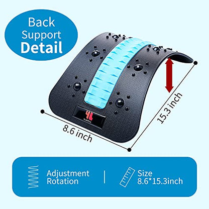 Back Stretcher, Spine Deck Back Pain Relief Products with Magnetic Acupressure Points, Adjustable Back Cracker, Spine Deck Lower Back Pain Relief for Sciatica, Herniated Disc, Scoliosis