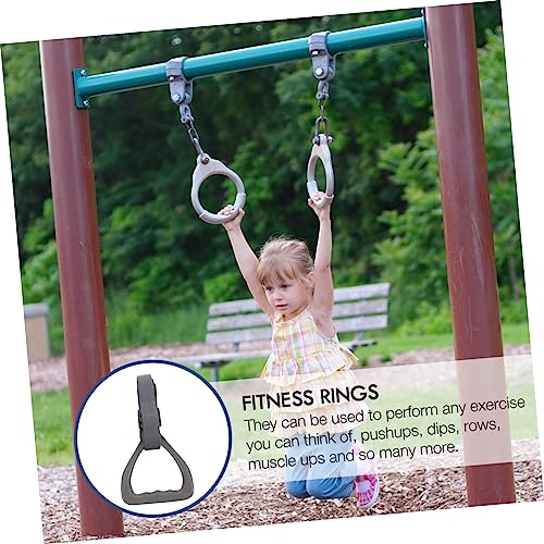 UPKOCH 2 Pcs Adjustable Gym Rings with Thick Straps for Outdoor Strength Training Versatile Fitness Equipment for Core and Upper Body Workouts Home and Playground Use