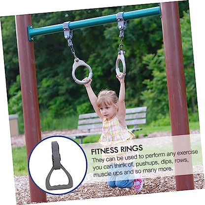 UPKOCH 2 Pcs Adjustable Gym Rings with Thick Straps for Outdoor Strength Training Versatile Fitness Equipment for Core and Upper Body Workouts Home and Playground Use