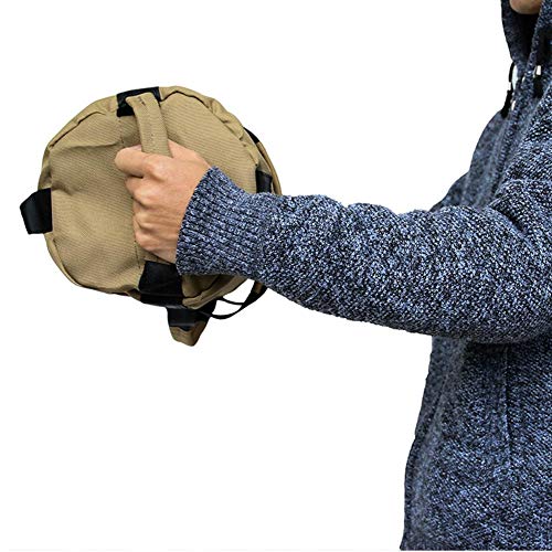 Weightlifting Training Sandbag Kettlebells Include 4pc Yoga Weight-Bearing Bags, Oxford Cloth Adjustable Weight Sandbag with Handles, Weightlifting Dumbbell for Home Training,Fitness,Yoga - color: Khaki