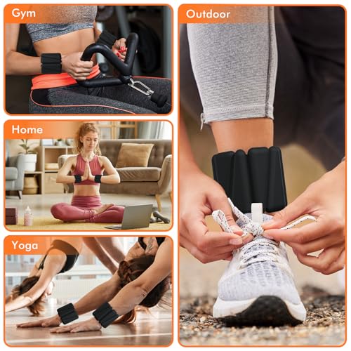 Wrist Weights, Ankle Weights for Women Men, Adjustable Wrist Weighted Bracelet for Home Gym Workout, Running, Yoga, Exercise, Strength Training
