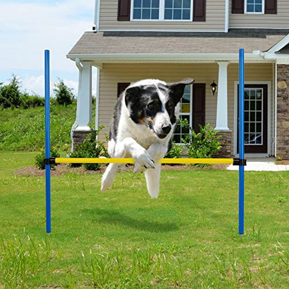 Pet Prime Dog Agility Training Equipment for Dog Obstacle Course Backyard Height Adjustable Jumper Hurdle Bar Portable Dogs Park Exercise Tool - size: Adjustable Dog Jump Hurdle Bar