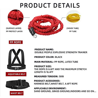 Resistance Explosive Training Rope Force Improve Power, Agility, Strength Track and Field Football Basketball Volleyball Multi-Directional Physical Equipment