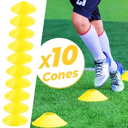 GHB Pro Agility Ladder Soccer Kick Trainer Set 20ft - color: Yellow