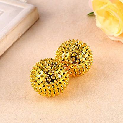 Pair Magnetic Massage Balls for Deep Tissue Trigger Point Acupressure Hand Tool for Palm Pressure Massage