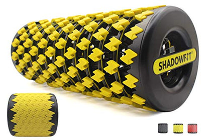 Shadowfit Foam Roller - Muscle Roller & Massage Roller for Trigger Point, Stretching Equipment for Legs, Hamstrings, Upper & Lower Back Pain - color: Yellow