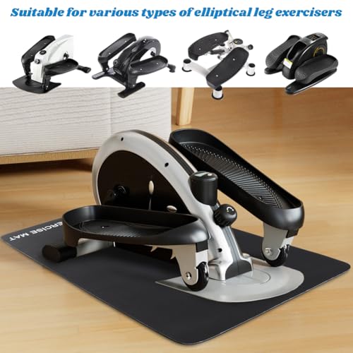Ellipse Leg Exerciser Machine Mat, Non-Slip Rubber Workout Mat for Under Desk Ellipticals, Exercise Equipment Pad for Electric Seated Foot Pedal Exerciser Enhanced Stability