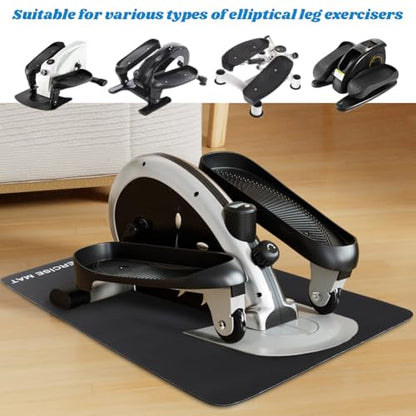 Non-Slip Workout Mat for Ellipse Leg Exerciser,Ellipse Machine Mat,Exercise Mats for Under Desk,Equipment for Electric Seated Foot Pedal Exerciser,Stability,Protects The Floor