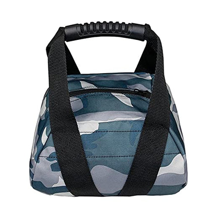Camouflage Weightlifting Training Sandbag Kettlebell Sandbag, Adjustable Canvas Soft Sand Bag with Handles, Weightlifting Dumbbell for Home Training Fitness Yoga Workout