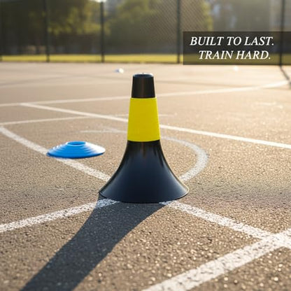 Sports Training Cones PE Plastic Agility Markers for Court and Field Drills 13.8 Inch (1 PC)