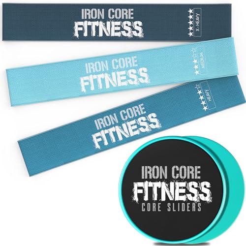 Sculpt Your Dream Glutes and Abs with Non-Slip Mini Loop Resistance Bands and Core Sliders for Working Out– Durable and Portable Equipment for Booty Gains, Core Strength, and Total Body Workouts