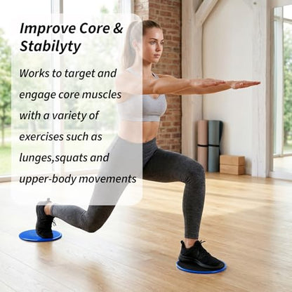 24 Pcs Core Sliders Bulk for Working Out, Abdominal Exercise Discs Dual Sided Workout Disc Fitness Sliders Exercise Gear for Gym, Home, Yoga, Pilates, Strengthen Abdomen (Blue)