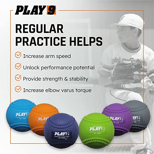 Plyometric Baseballs - Weighted Balls for Baseball - Arm Care, Velocity, and Strength Training - Weighted Baseballs for Throwing and Stretching - Textured Finish for Improved Grip