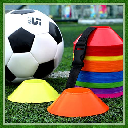 Hanaive Mini Soccer Cones for Agility Drills, 5 Inch - color: Multicolor