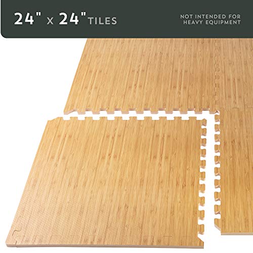 Forest Floor 5/8 Inch Thick Printed Foam Tiles, Premium Wood Grain Interlocking Foam Floor Mats, Anti-Fatigue Flooring