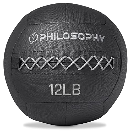 Philosophy Gym Wall Ball - Soft Shell Weighted Medicine Ball with Non-Slip Grip - style: 12 LB