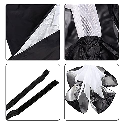 Resistance Parachute Running Umbrella, with Adjustable Strap Speed Resistance Training Parachute Equipment, for Fitness Explosive Power Training(Color:Black) - color: Black