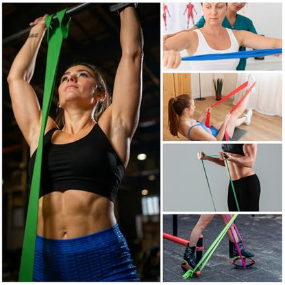 Pull Up Assistance Bands Set 6 Pcs, Resistance Workout Exercise Bands for Men & Women, Muscle Training, Physical Therapy, Working Out, Body Stretching