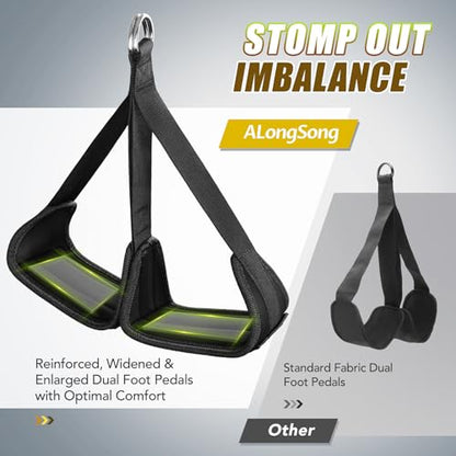 Pull Up Assistance Bands with Foot Support Pedal - Upgraded Heavy Duty Resistance Bands Adjustable Weight/Height with 80Lbs Bands&Measured Strap for Strength Training Home Gym